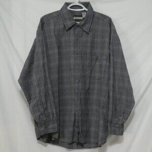BACK COUNTRY | 2X | Plaid Grey Button-Up Shirt | Chest Pocket